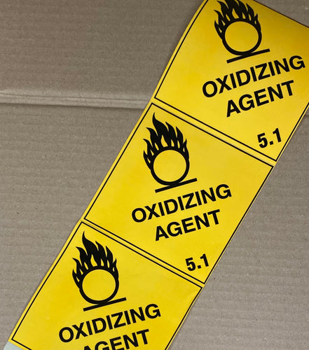 Oxidizing Agent Label - Kingsley Labels