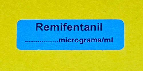 Remifentanil Syringe Label - Kingsley Labels