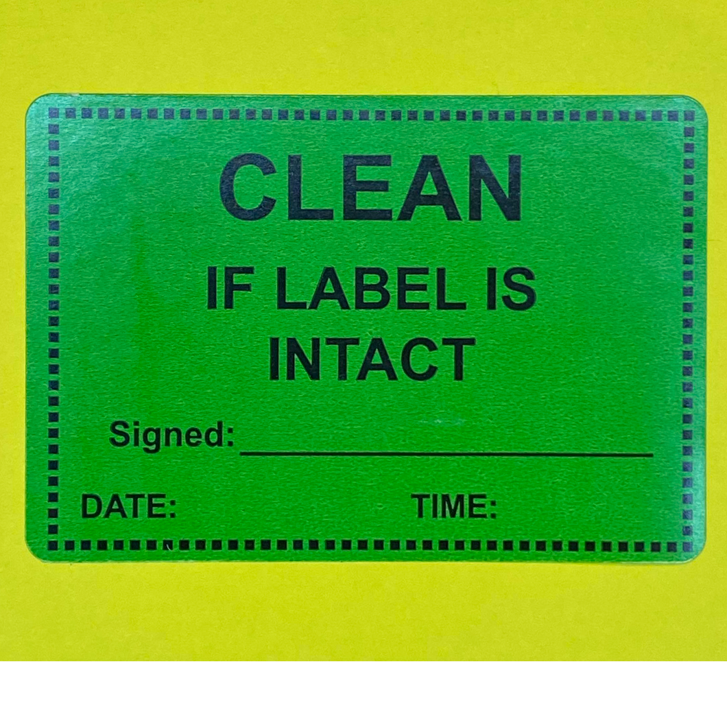 Clean If Label Is Intact - Kingsley Labels